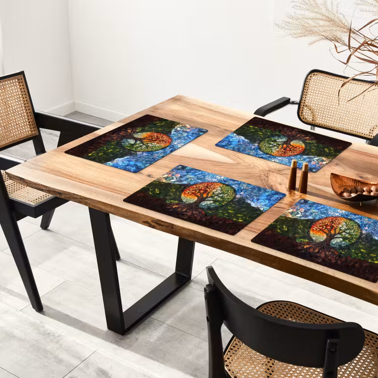 Boom - Seizoenen - Mozaïek - Bergen Placemat vinyl groot -zzsfeer4_Kitchenyeah-website