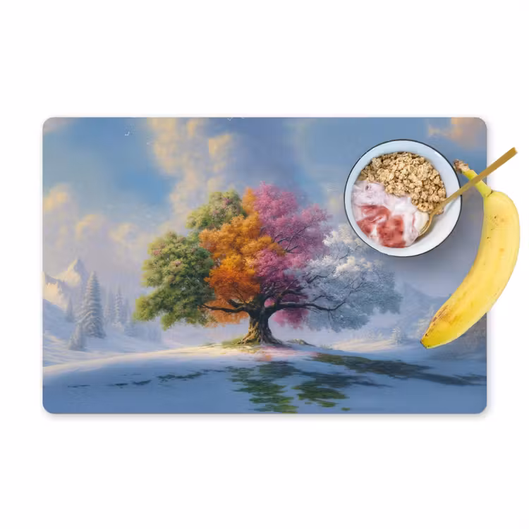 Boom - Seizoenen - Winter - Landschap Placemat vinyl groot -zzzproduct_Kitchenyeah-website