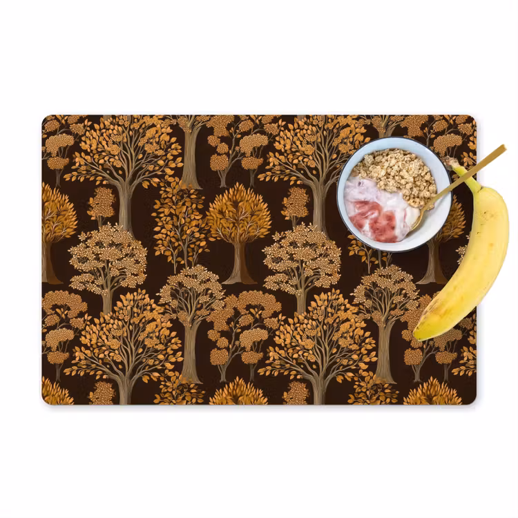 Bomen - Patroon - Bruin Placemat vinyl groot 368 -zzzproduct_Kitchenyeah-website