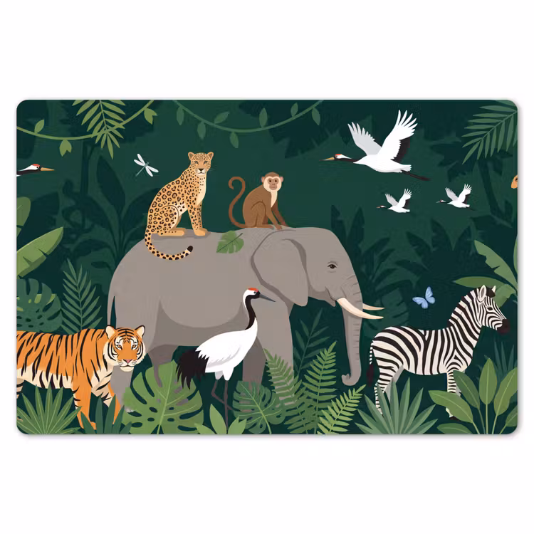 Tropisch - Jungle - Groen Placemat vinyl groot -zzsfeer1_Kitchenyeah-website