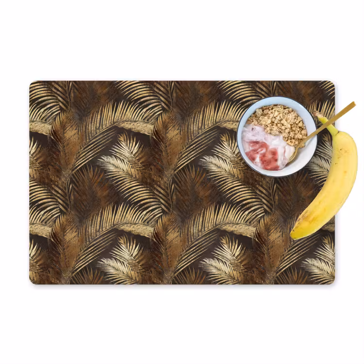 Tropisch - Bladeren - Goud Placemat vinyl groot 368 -zzzproduct_Kitchenyeah-website
