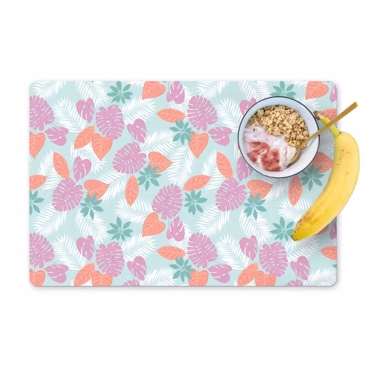 Tropisch - Bladeren - Pastel Placemat vinyl groot 368 -zzzproduct_Kitchenyeah-website