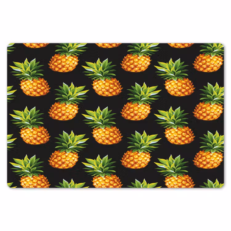Tropische - Ananas - Zwart Placemat vinyl groot 368 -zzsfeer1_Kitchenyeah-website