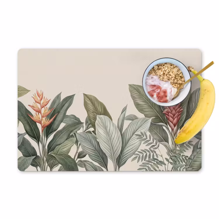 Tropisch - Planten - Modern - Groen Placemat vinyl groot -zzzproduct_Kitchenyeah-website