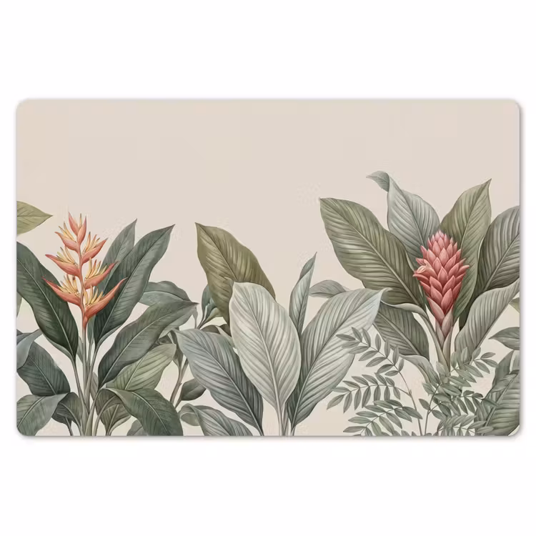 Tropisch - Planten - Modern - Groen Placemat vinyl groot -zzsfeer1_Kitchenyeah-website