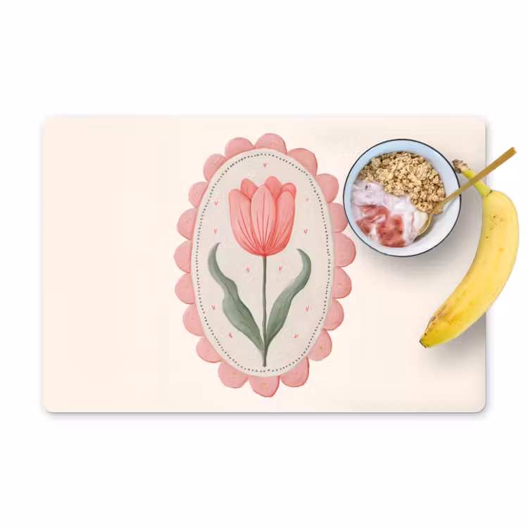 Tulp - Lijst - Ovaal - Illustratie Placemat vinyl groot -zzzproduct_Kitchenyeah-website