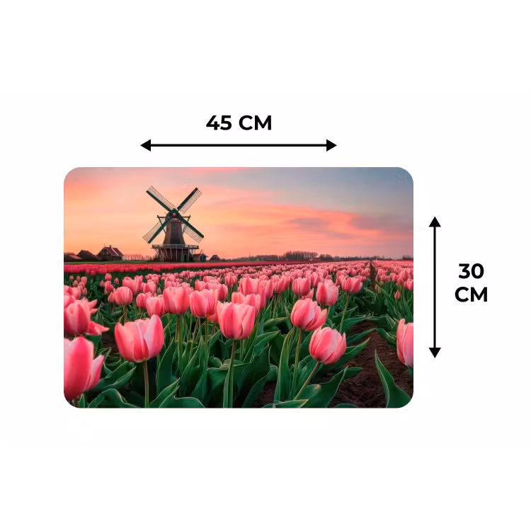 Tulpen - Molen - Nederland Placemat vinyl groot -specs