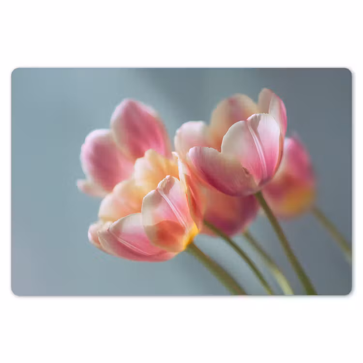 Tulpen - Roze - Stelen Placemat vinyl groot -zzsfeer1_Kitchenyeah-website