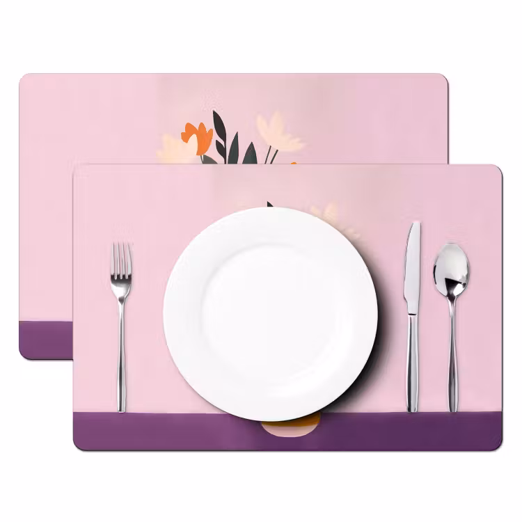 Tulpen - Vaas - Strepen - Paars Placemat vinyl groot -zzsfeer2_Kitchenyeah-website