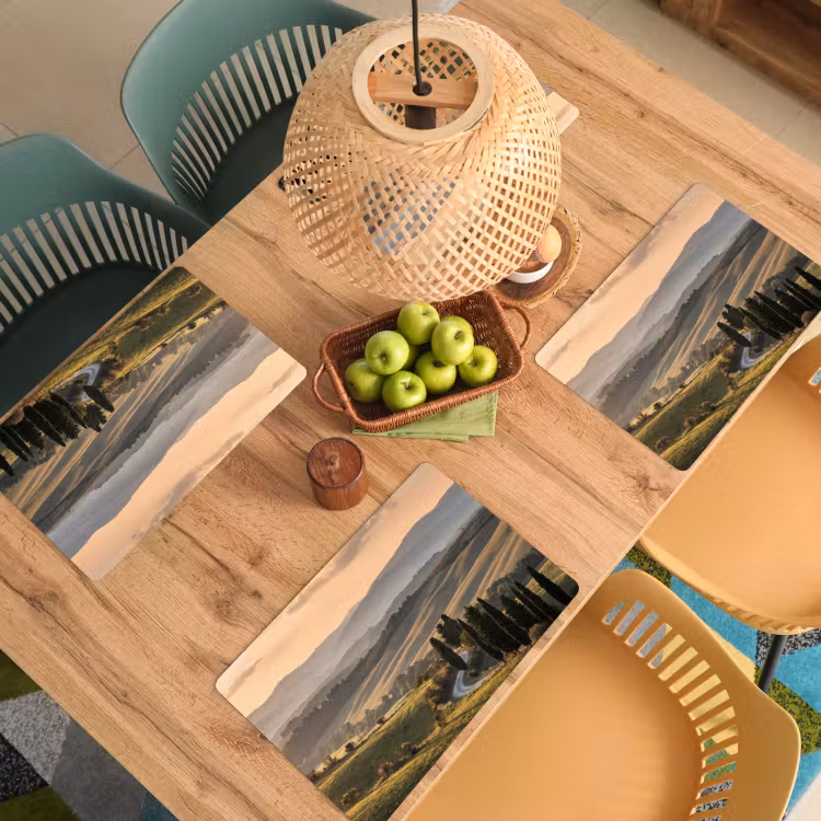 Toscaans - Landschap - Heuvels Placemat vinyl groot -zzsfeer5_Kitchenyeah-website