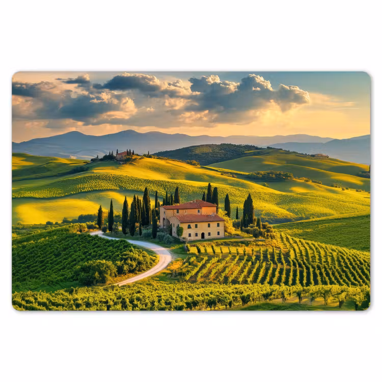 Toscane - Landschap - Wijngaarden Placemat vinyl groot -zzsfeer1_Kitchenyeah-website