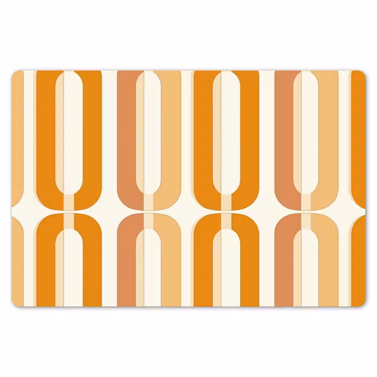 U-vorm - Retro - Oranje Placemat vinyl groot 368 -zzsfeer1_Kitchenyeah-website