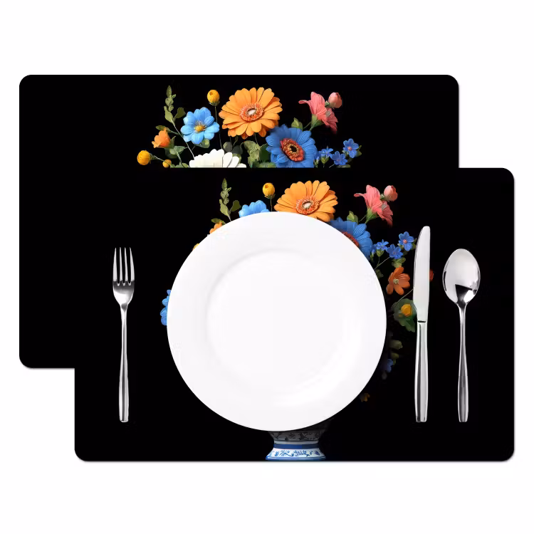 Vaas - Boeket - Bloemen - Kleur Placemat vinyl groot -zzsfeer2_Kitchenyeah-website