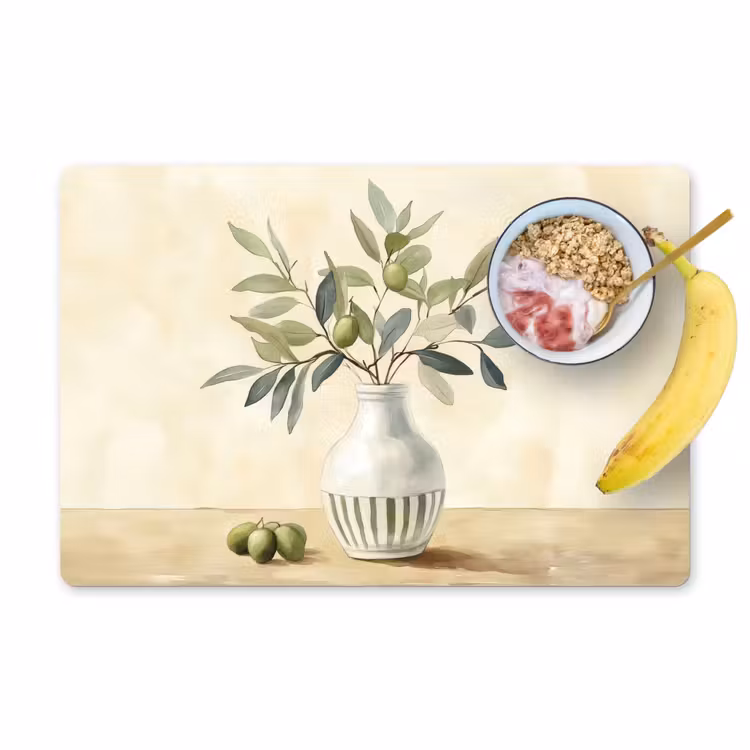 Vaas - Keramiek - Olijftakken Placemat vinyl groot -zzzproduct_Kitchenyeah-website