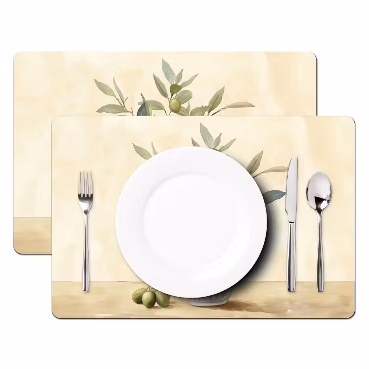 Vaas - Keramiek - Olijftakken Placemat vinyl groot -zzsfeer2_Kitchenyeah-website