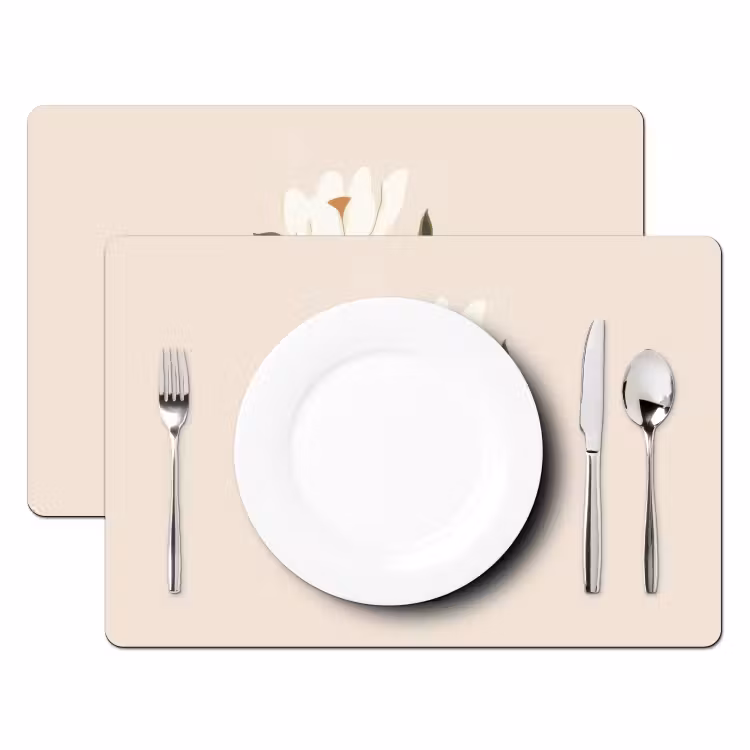 Vaas - Geruit - Bloem - Groen Placemat vinyl groot -zzsfeer2_Kitchenyeah-website