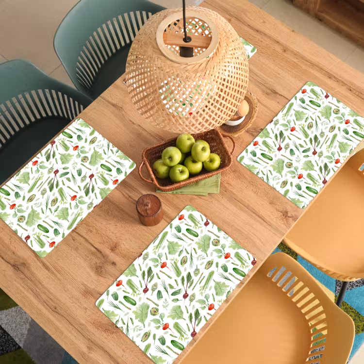 Groente - Patroon - Groen - Rood Placemat vinyl groot 368 -zzsfeer5_Kitchenyeah-website