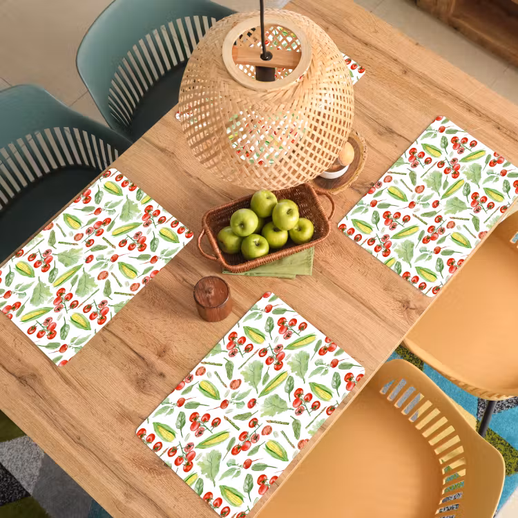 Groente - Tomaat - Maïs - Sla Placemat vinyl groot 368 -zzsfeer5_Kitchenyeah-website