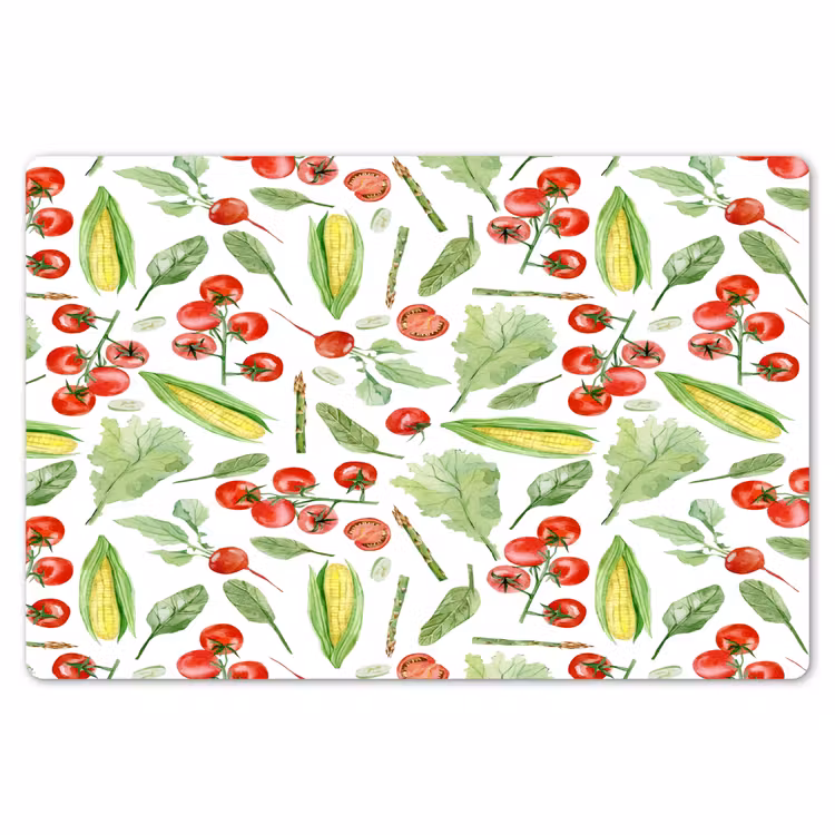 Groente - Tomaat - Maïs - Sla Placemat vinyl groot 368 -zzsfeer1_Kitchenyeah-website