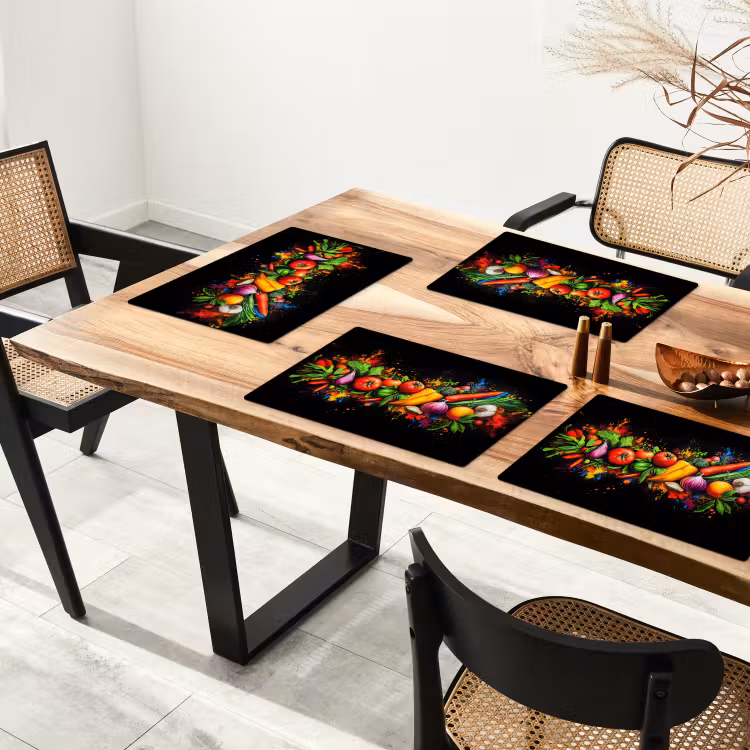 Groente - Eten - Kruiden - Graffiti - Koken Placemat vinyl groot -zzsfeer4_Kitchenyeah-website
