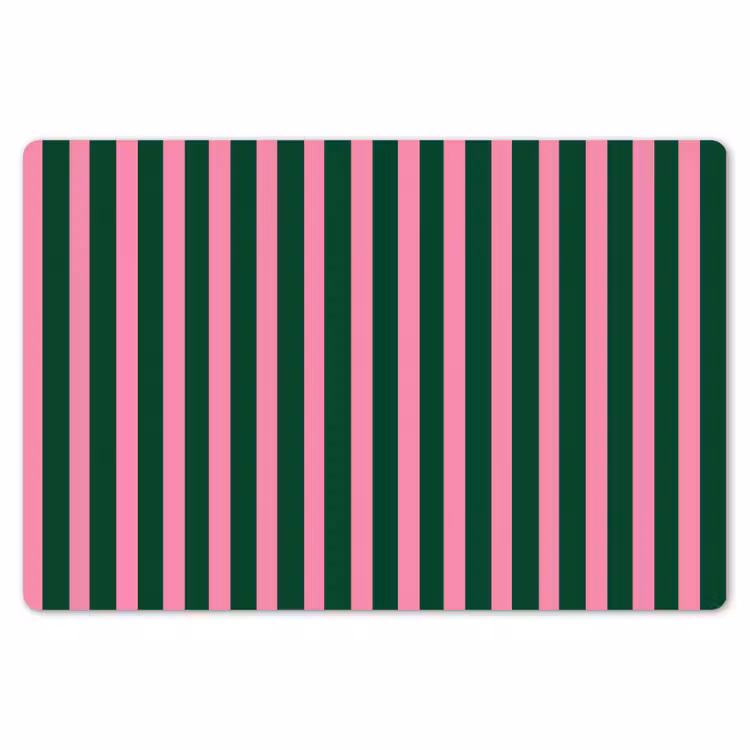 Verticale strepen - Groen - Roze Placemat vinyl groot 368 -zzsfeer1_Kitchenyeah-website