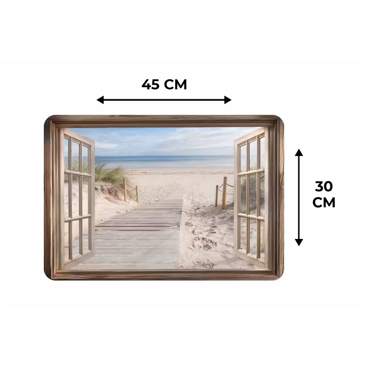 Doorkijk - Strand - Duinen - Pad - Landschap Placemat vinyl groot -specs