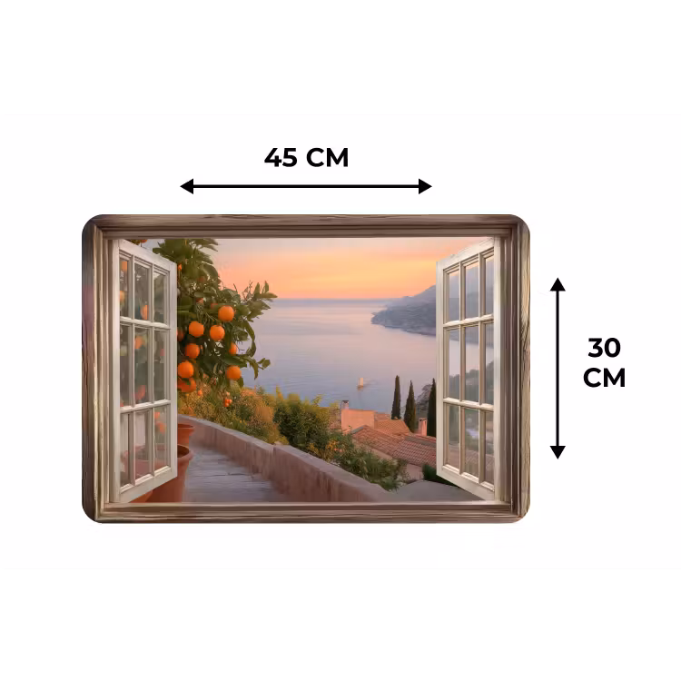 Doorkijk - Uitzicht - Meer - Landschap Placemat vinyl groot -specs