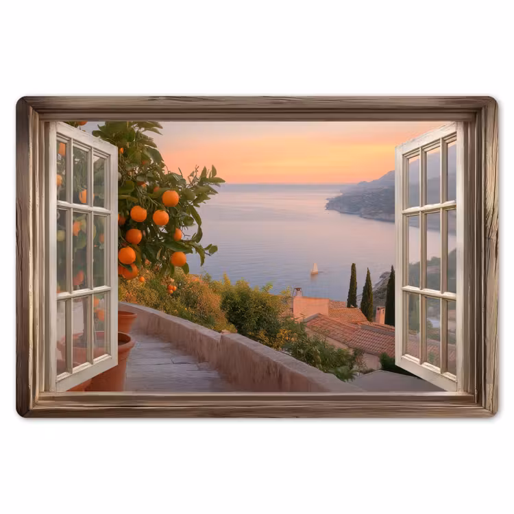 Doorkijk - Uitzicht - Meer - Landschap Placemat vinyl groot -zzsfeer1_Kitchenyeah-website