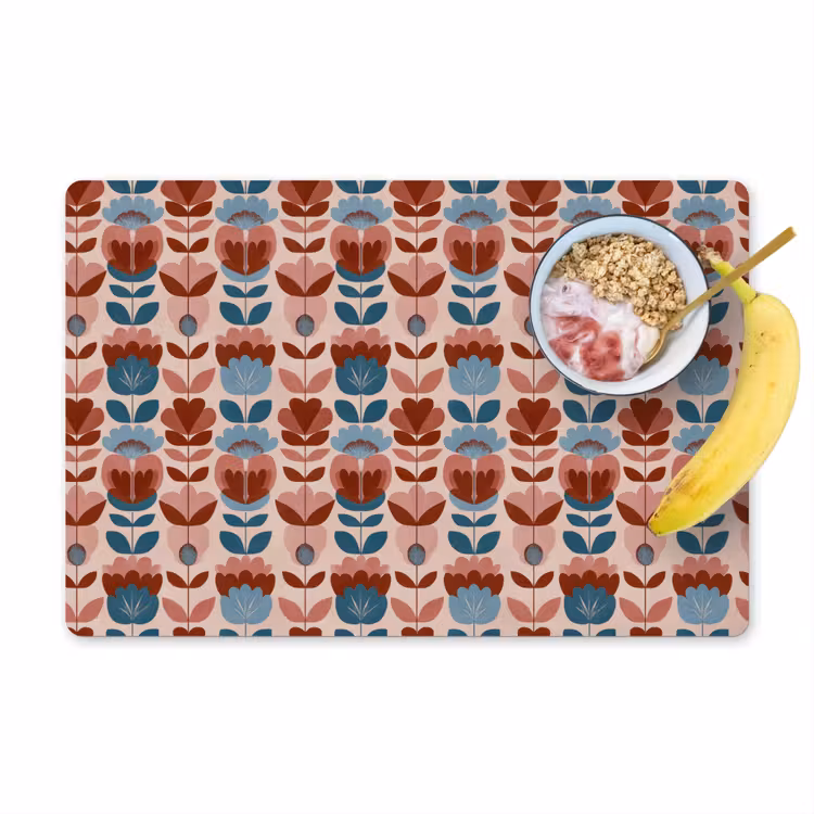 Vintage - Motief - Kleurrijk Placemat vinyl groot 368 -zzzproduct_Kitchenyeah-website