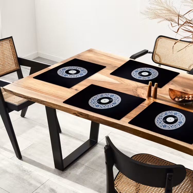 Vinyl - LP - Delfts Blauw - Muziek Placemat vinyl groot -zzsfeer4_Kitchenyeah-website