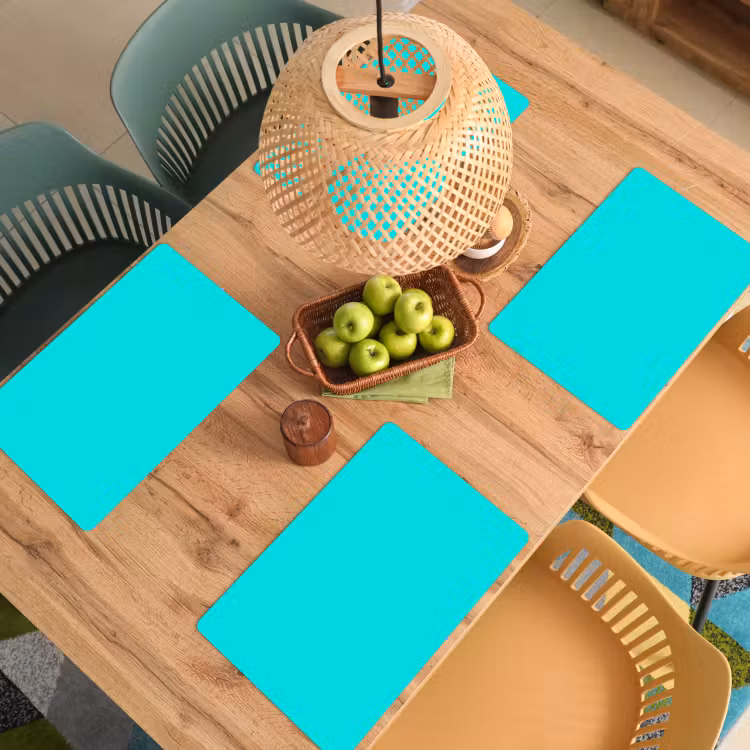 Vivid - Aquamarine - Turkoois Placemat vinyl groot 368 -zzsfeer5_Kitchenyeah-website