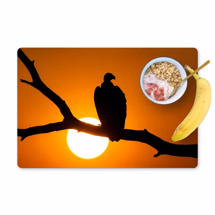 Gier - Tak - Zon - Oranje Placemat vinyl groot -zzzproduct_Kitchenyeah-website