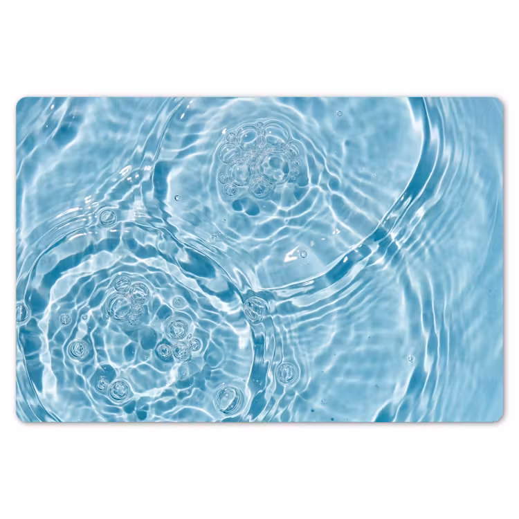Water - Blauw - bubbels Placemat vinyl groot -zzsfeer1_Kitchenyeah-website