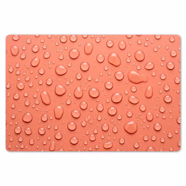 Water - Druppels - Roze Placemat vinyl groot -zzsfeer1_Kitchenyeah-website