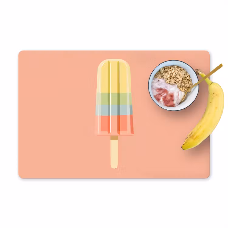 Waterijsje - Pasteltinten - Minimalistisch Placemat vinyl groot -zzzproduct_Kitchenyeah-website