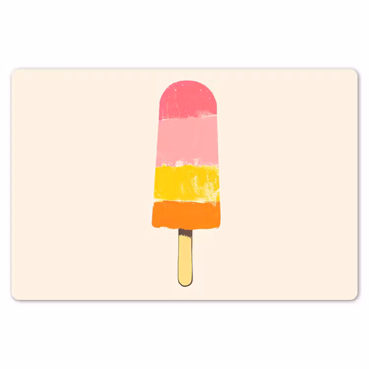 Waterijsje - Retro - Stokje - Roze Placemat vinyl groot -zzsfeer1_Kitchenyeah-website