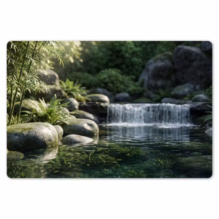 Beek - Waterval - Natuur - Groen Placemat vinyl groot -zzsfeer1_Kitchenyeah-website