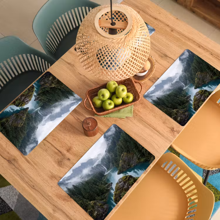 Waterval - Bomen - Bergen Placemat vinyl groot -zzsfeer5_Kitchenyeah-website