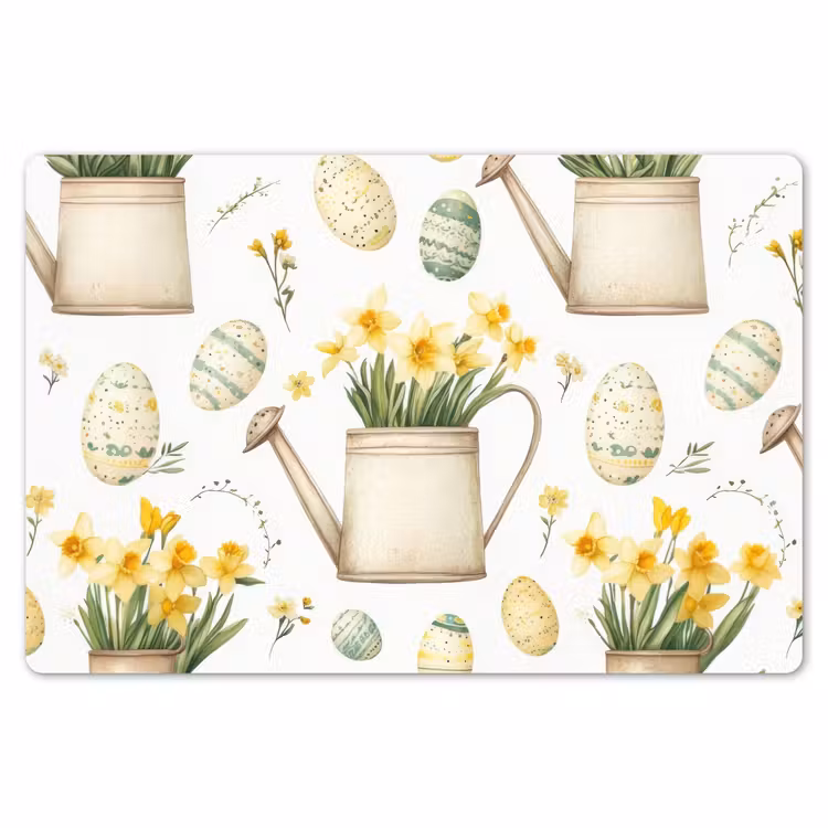 Gieter - Bloemen - Eieren Placemat vinyl groot -zzsfeer1_Kitchenyeah-website