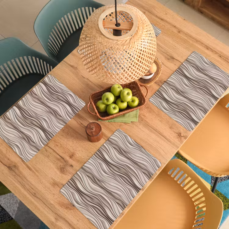 Golven - 3D - Crème Placemat vinyl groot 368 -zzsfeer5_Kitchenyeah-website
