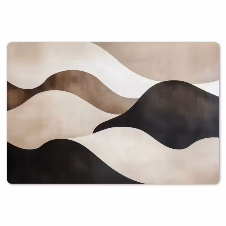 Golven - Abstract - Beige Placemat vinyl groot -zzsfeer1_Kitchenyeah-website