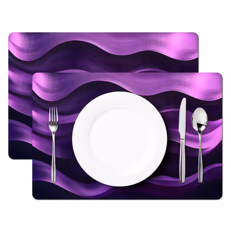 Golven - Abstract - Paars Placemat vinyl groot -zzsfeer2_Kitchenyeah-website
