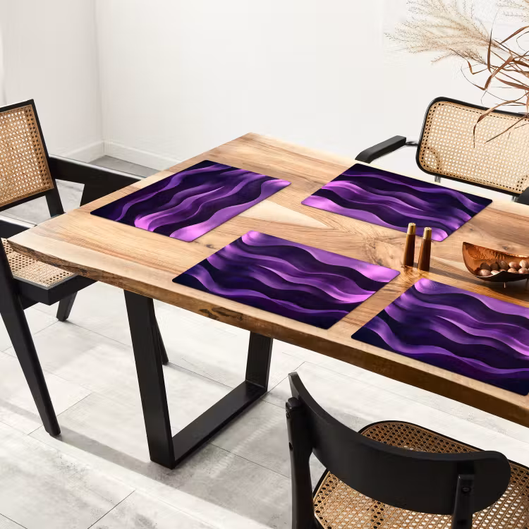 Golven - Abstract - Paars Placemat vinyl groot -zzsfeer4_Kitchenyeah-website