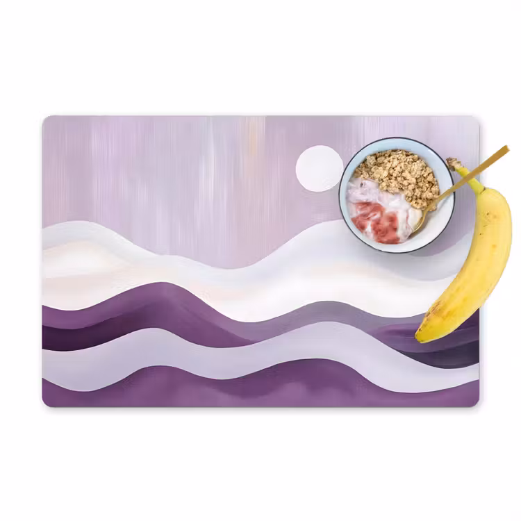 Golven - Heuvels - Abstract - Paars Placemat vinyl groot -zzzproduct_Kitchenyeah-website