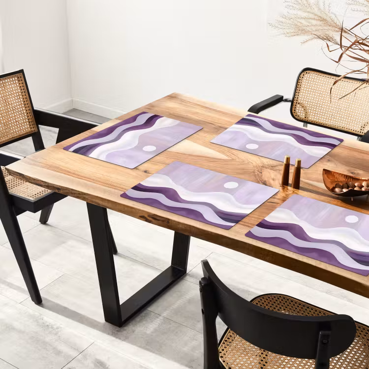 Golven - Heuvels - Abstract - Paars Placemat vinyl groot -zzsfeer4_Kitchenyeah-website
