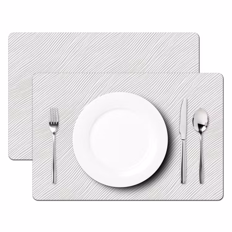 Golven - Ribbels - Wit Placemat vinyl groot 368 -zzsfeer2_Kitchenyeah-website