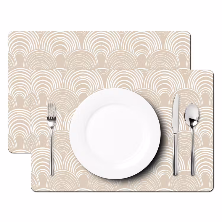 Golven - Structuur - Beige Placemat vinyl groot 368 -zzsfeer2_Kitchenyeah-website