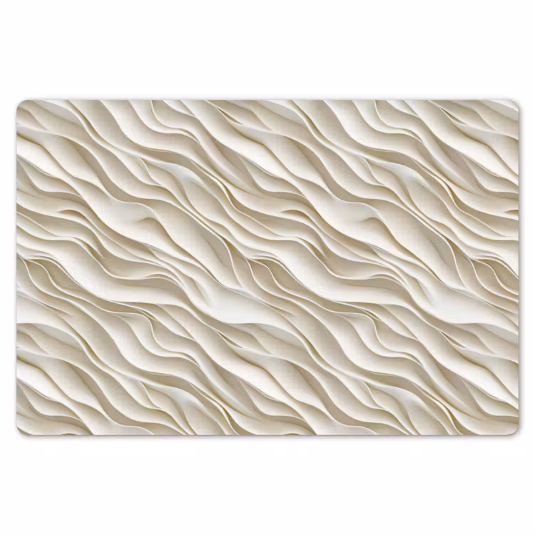 Golven - Wit - Minimalistisch Placemat vinyl groot 368 -zzsfeer1_Kitchenyeah-website