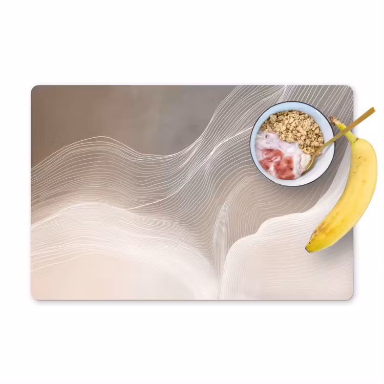 Golvende lijnen - Luchtstromen - Harmonieus Placemat vinyl groot -zzzproduct_Kitchenyeah-website