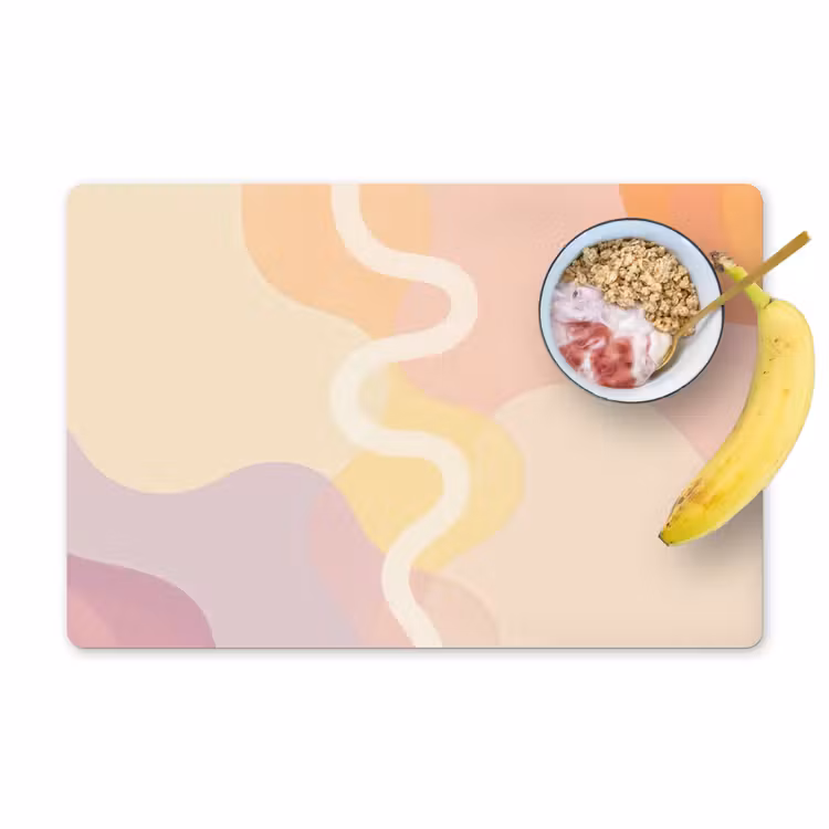 Golvende vormen - Abstract - pastel Placemat vinyl groot -zzzproduct_Kitchenyeah-website
